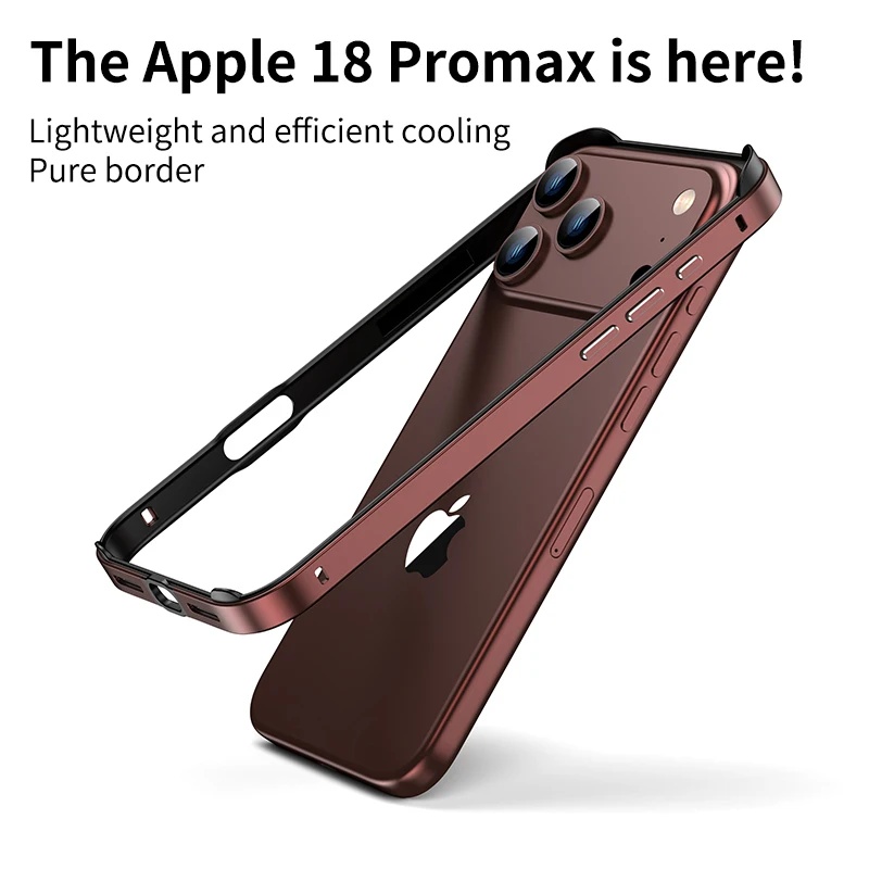 Metal Bumper Aluminum Frame Case - Carcasa híbrida de silicona y aluminio