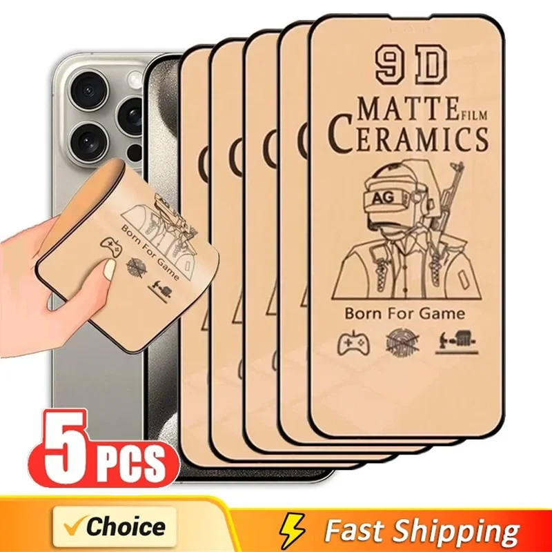 Matte Anti Glare Screen Protector - 5 uds película cerámica mate suave