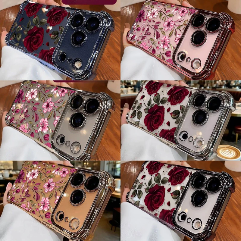 Funda con diseño floral rojo d - Vintage Floral Pattern Soft Case reseña y precio