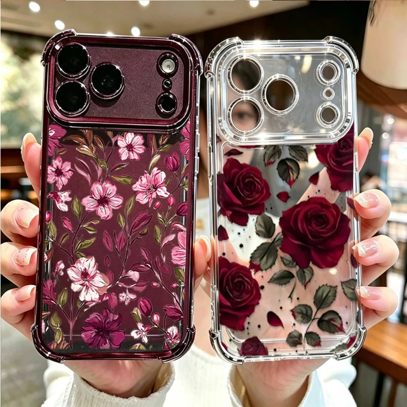 Funda con diseño floral rojo d - Vintage Floral Pattern Soft Case reseña y precio