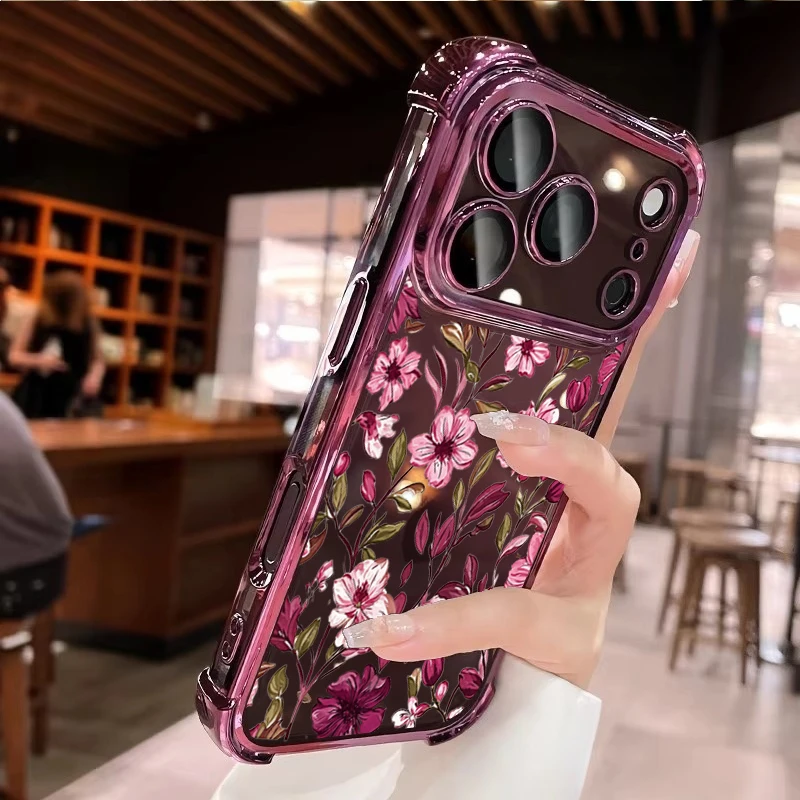 Funda con diseño floral rojo d - Vintage Floral Pattern Soft Case reseña y precio